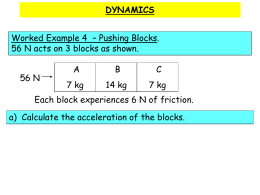 Dynamics Example (Pushing Blocks)