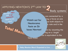 Applying Newton`s 2nd Law to