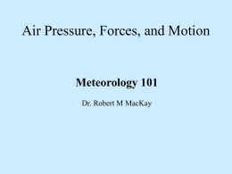Air Pressure, Forces, and Motion