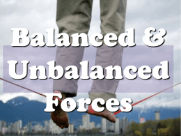 Lesson 3: Unbalanced Forces