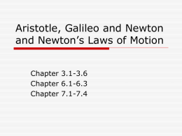 3.4 Newton`s Law of Inertia - Fort Thomas Independent Schools