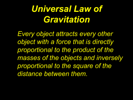 Universal Law of Gravitation