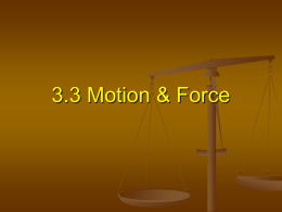 3.3 Motion & Force - Trimble County Schools
