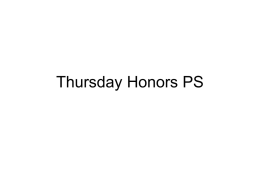Thursday Honors PS - elyceum-gamma
