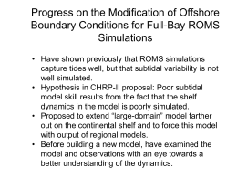 Progress on modifying offshore boundary conditions for full