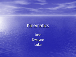 Kinematics - Angelfire