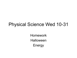 Physical Science Wed 10-31 - elyceum-beta