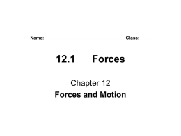 12.1 Forces - TeacherWeb