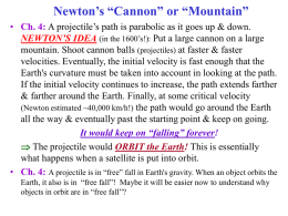 Newton`s Cannon