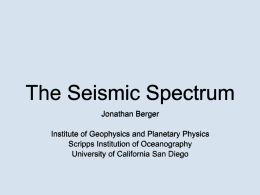 The Seismic Spectrum