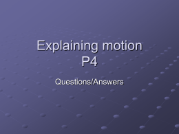 Explaining motion QA