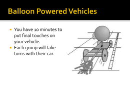 Balloon Powered Vehicles