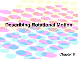 Describing Rotational Motion