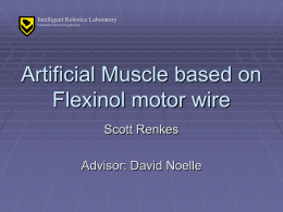 Artificial Muscle based on Flexinol motor wire