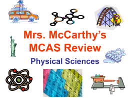 Physical Sci MCAS Review