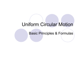 Uniform Circular Motion PPT