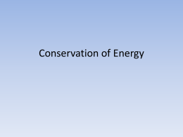 Conservation of Energy Notes File