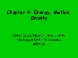 Forces and Gravity