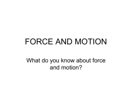 force and motion - Effingham County Schools