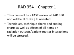 RAD 354 * Chapter 1
