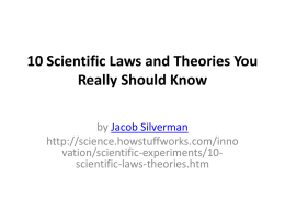 10 Scientific Laws and Theories You Really Should Know