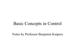 Lecture 4: Basic Concepts in Control