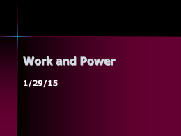 Power and Work Activity