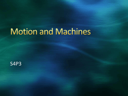 Motion and Machines - Effingham County Schools