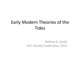 Early Modern Theories of the Tides