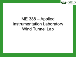 Wind Tunnel Laboratory Notes