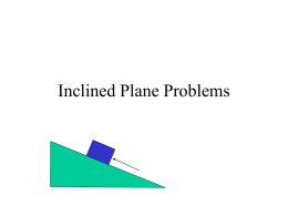 Inclined Plane Problems