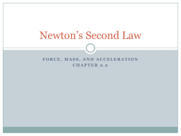 Newton`s second law