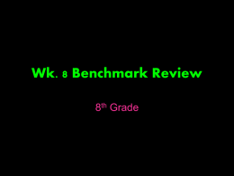 Wk. 8 Benchmark Review