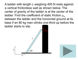 Tutorial Problem on Slipping Ladder