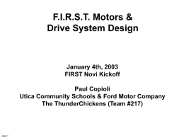 FIRST Motors - Chief Delphi