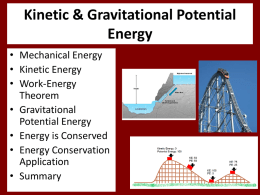 Kinetic and Gravitations Potential Energy