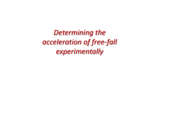 Determining the acceleration of free-fall