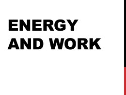 Energy and workx