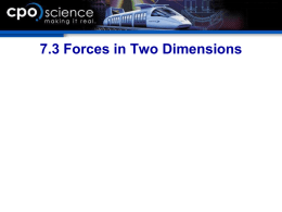 7.3 Forces in Two Dimensions