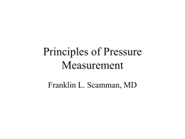 Principles of Pressure Measurement