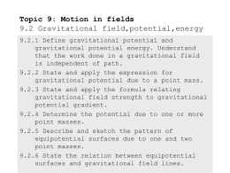 Topic 9: Motion in fields