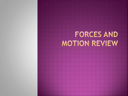 Forces and Motion Review Define Force