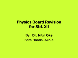 final Physics Board revision Part 1
