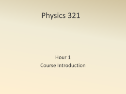 Physics 321 - BYU Physics and Astronomy
