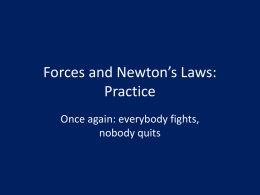 Forces and Newton*s Laws: Practice