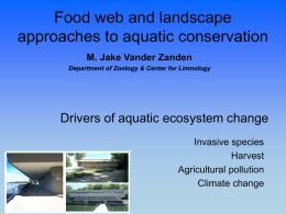 From food webs to landscapes: New perspectives on aquatic
