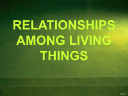 RELATIONSHIPS AMONG LIVING THINGS