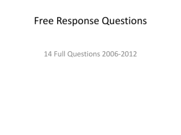 Free Response Reviewx