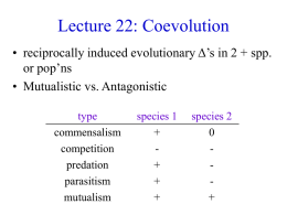 Lecture 22: Coevolution
