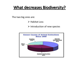 What decreases Biodiversity?